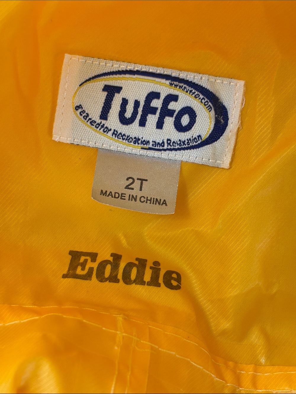 Tuffo Yellow Kids Waterproof Rain Suit - Picture 8 of 10